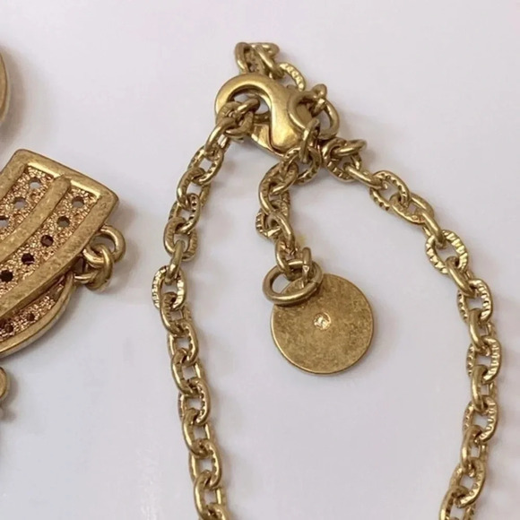 Stella & Dot Kimberly Gold Tone Lariat Statement Necklace - Picture 7 of 7